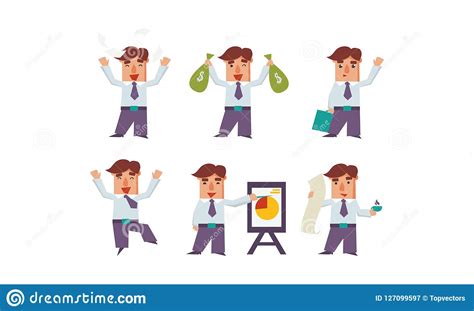 Bank Manager In The Office With Client Vector Illustration