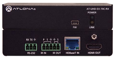 Atlona At Uhd Ex 70c Rx 4kuhd Hdmi Over Hdbaset Receiver With Control