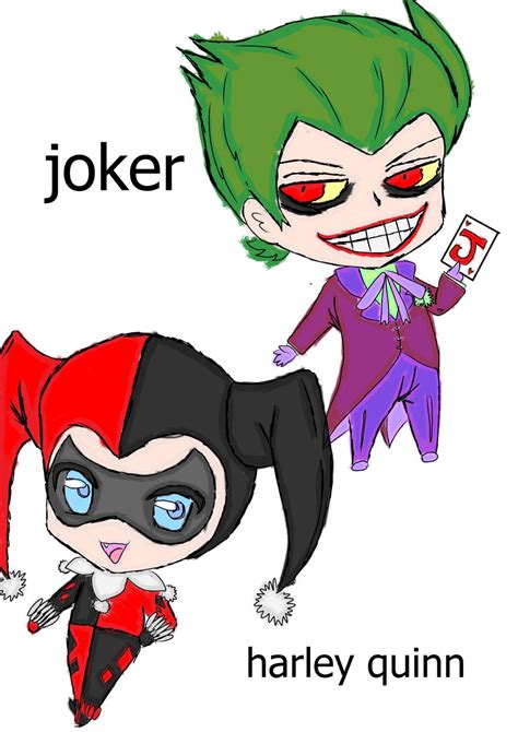 Chibi Joker And Harley Quinn Classic Version By Tashiyoukai On Deviantart