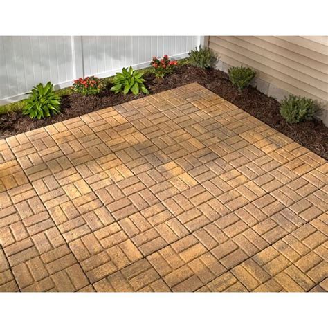 Weathered Brickface Harvest Concrete Patio Stone Common 16 In X 16 In