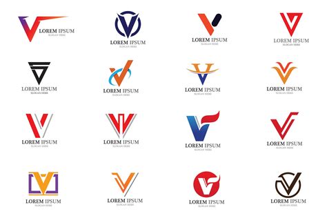 V Letters Business Logo And Symbols Temp Graphic By Alby No · Creative