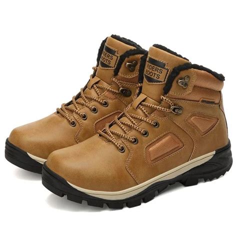 Men Snow Boots Genuine Leather Warm Fur Military Tactical Winter Boots