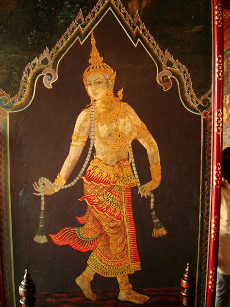 Grand Palace Temple Doors Gold Leaf Buddhist Paintings Bangkok Thailand 12