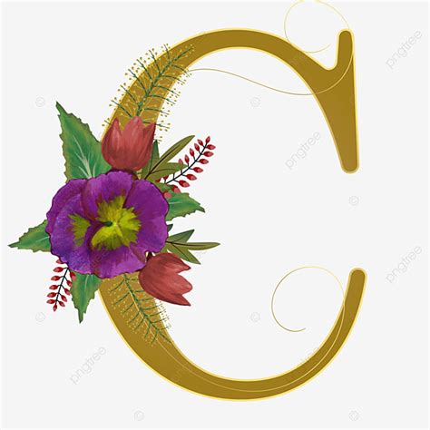 Letter c from alphabet royalty free stock images . Floral Alphabet Gold C With Watercolor Flowers And Leaves Text Effect ...