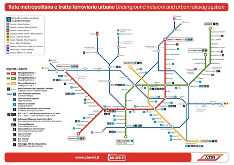 Infografía Plano Del Metro De Milán Milan Subway
