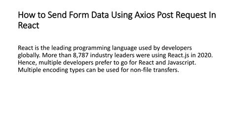 PPT How To Send Form Data Using Axios Post Request In React