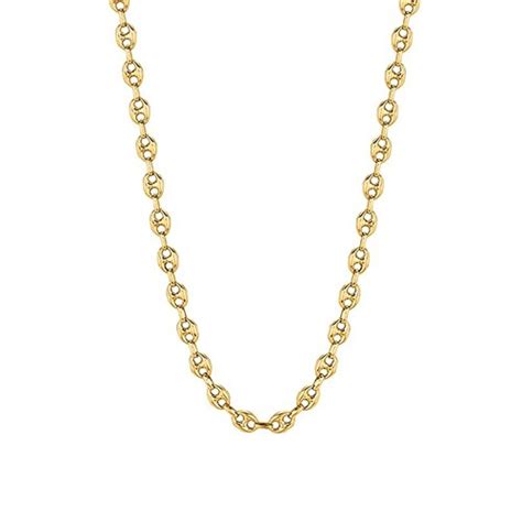 Mariner Concave Anchor Link Chain 14k Solid Yellow Gold Etsy