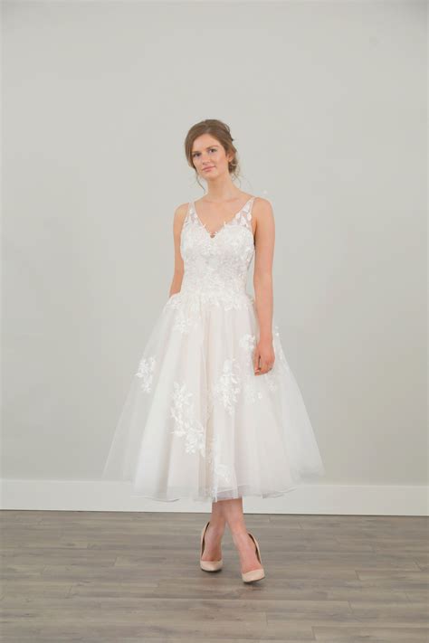 Roslyn Tea Length Dress By French Knot Couture Tealengthweddingdress