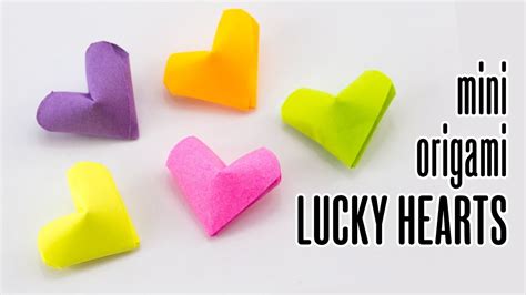 3d Origami Lucky Heart Tutorial Diy Hearts Paper Kawaii Youtube