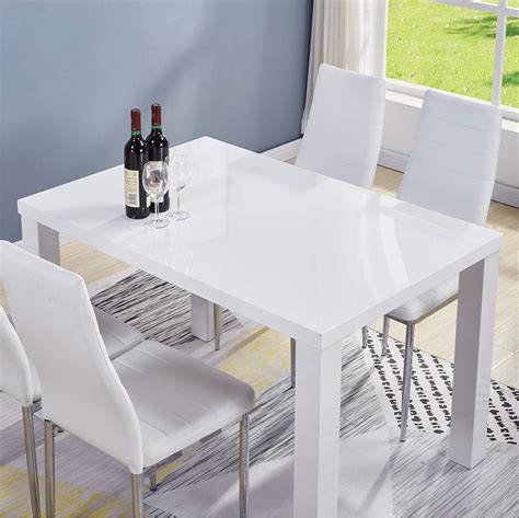White Gloss Dining Table Dining Table Sydney In White High Gloss Extendable Josy Furniture