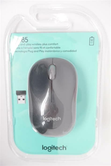 Logitech M185 Wireless Usb Mouse Swift Grey
