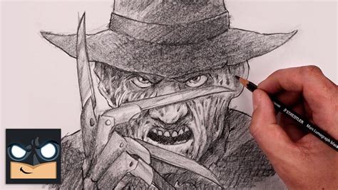 How To Draw Freddy Krueger Nightmare Sketch Tutorial Youtube