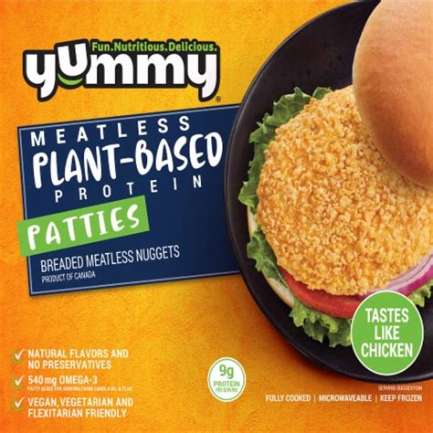 Yummy Breaded Meatless Plant Based Protein Patties 19 Oz Bakers