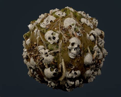 Almost all materials are up to 8k resolution. Skulls Bones Seamless PBR Texture 30 3D | CGTrader