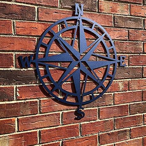 Nautical Compass Rose Metal Wall Decor Outdoor Metal Art Etsy
