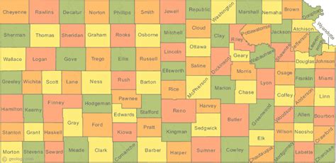 Major Cities In Kansas Map United States Map