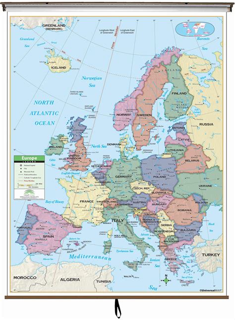 Map Of Europe With Latitude And Longitude Tourist Map Of English