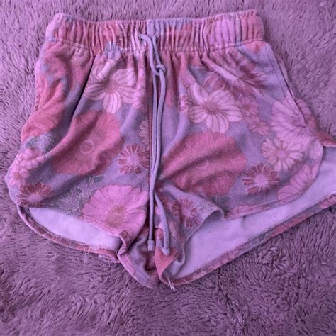 women s pink and blue shorts depop