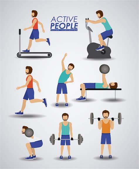 Ilustración De Fitness Vector Premium