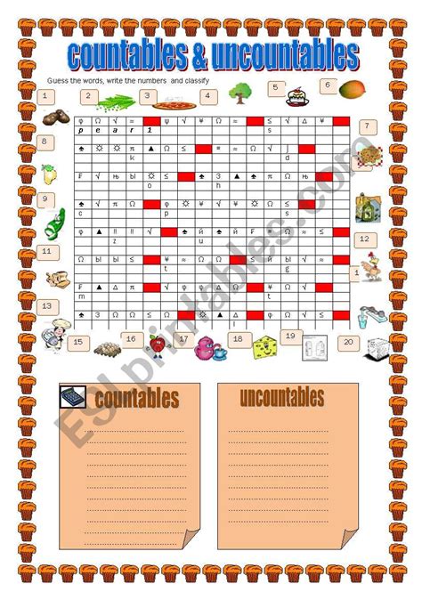 Countables And Uncountables Esl Worksheet By Isabel2010
