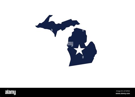 Michigan Map Outline State Vector Illustration Stock Vector Image And Art
