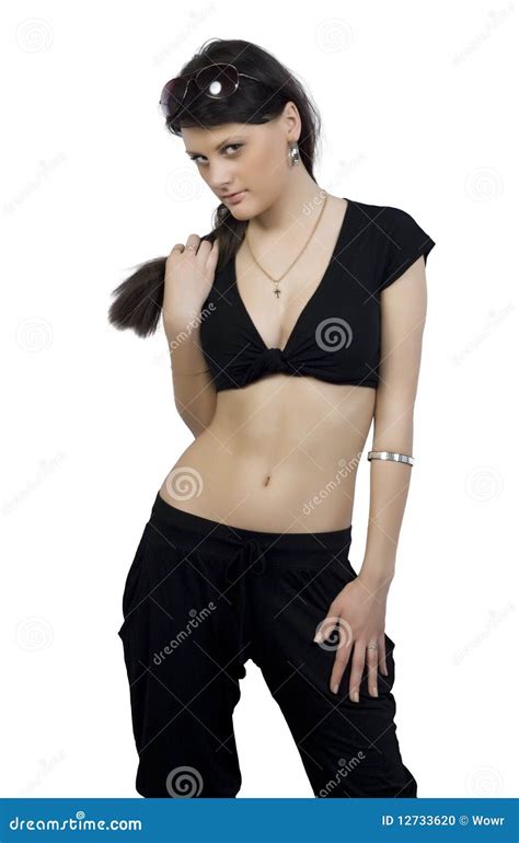 Das Mädchen In Der Jugendkleidung Stockfoto Bild Von Wunsch Haut 12733620