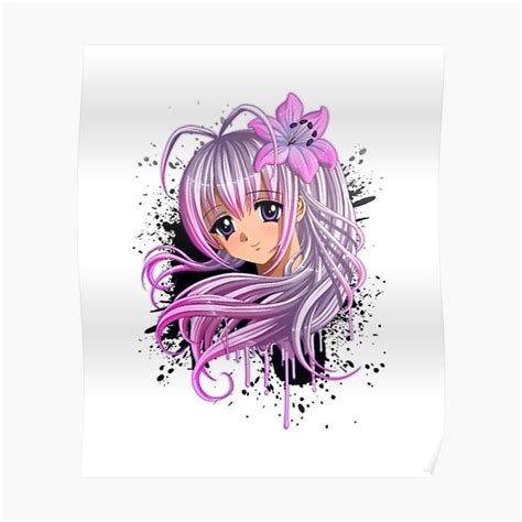 Cute Anime Girl Poster For Sale By Khasematila Redbubble