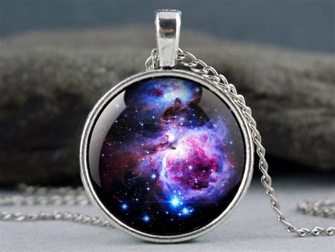 Galaxy Necklace Orion Nebula Pendant Space Universe