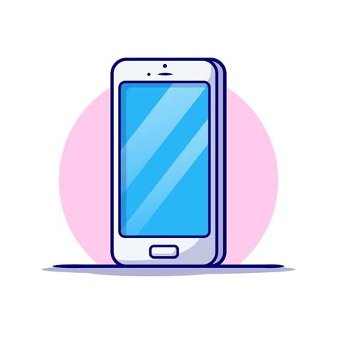 Mobile Phone Cartoon Vector Icon Illustration Technology Object Icon