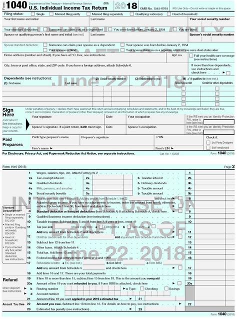 Irs 1040 Form 2020 Printable What Is The New Irs 1040 Form 2020 2021