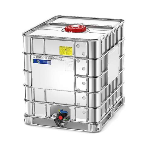Ibc container 1000 litros Revestimento em Aço para Segurança na