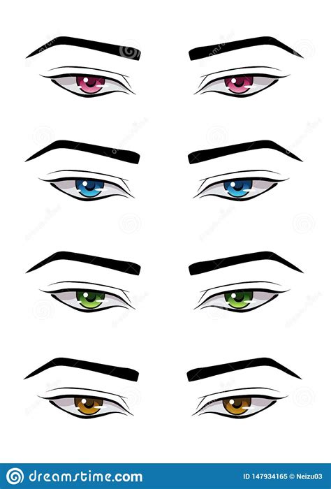 Anime Eyes Color Male Anime Boys Eyes Eyestudy Lineart Maleeyes Manga