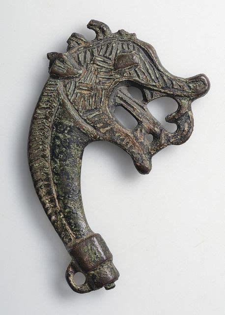 Pin Head Bronze Shaped As A Dragon´s Head Dress Pins Of This Kind Were