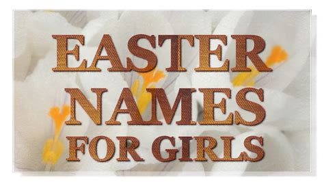 Easter Names For Girls Youtube