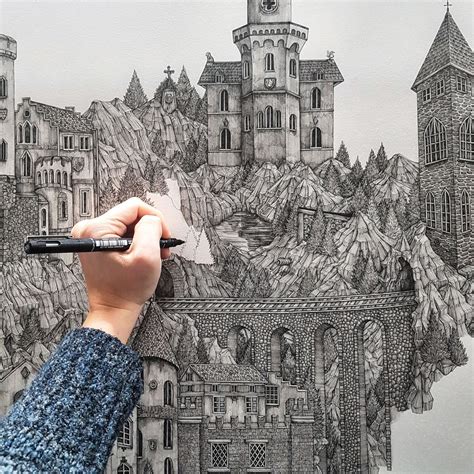 New Sprawling Ink Drawings By Olivia Kemp Explore The Landscapes Of Malta And Bavaria — Colossal