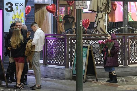 Revellers Paint The Town Red On Valentine S Night Daily Mail Online