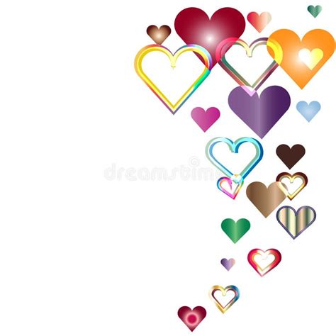 Cheerful Hearts Ascending Stock Vector Illustration Of Beautiful