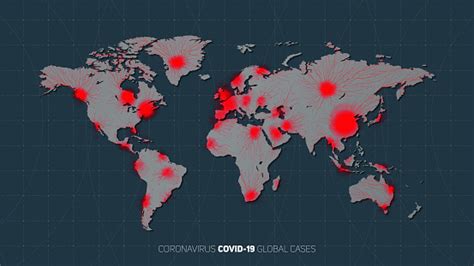 Carte De La Pandémie Mondiale Du Coronavirus Avertissement De Lépidémie