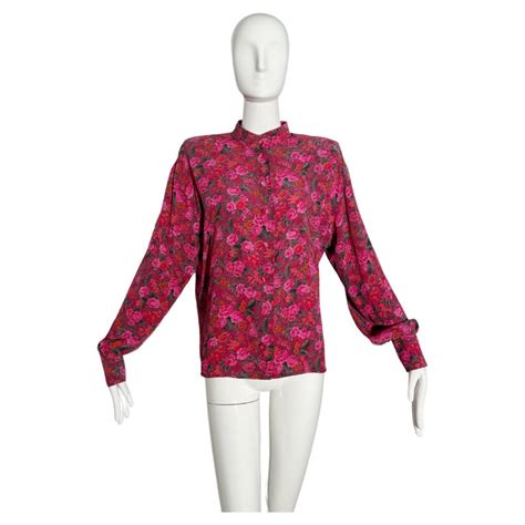 Emanuel Ungaro Pink Floral Blouse For Sale At 1stdibs