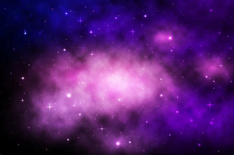 Purple space galaxy with shining stars and nebula 1075674 Vector Art at ...
