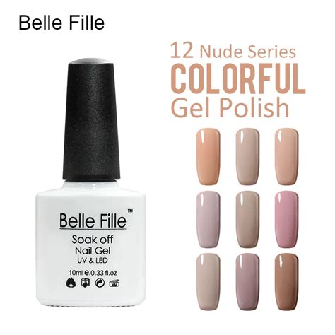 Belle Fille Gel Nail Polish Nude Colors Nail Varnish Manicure Gel UV LED Lamp Nails Gel Gray