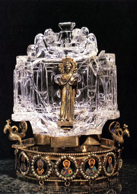 Votive Crown And Rock Crystal Madonna Crown Of Byzantine Emperor Leo