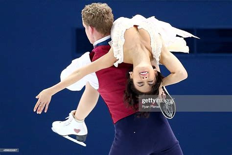 Madison Chock And Evan Bates Of The United States Compete In The