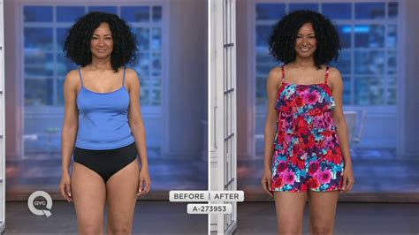 Fit 4 U Bandeau V Tiered Mesh Romper Swimsuit On Qvc Youtube
