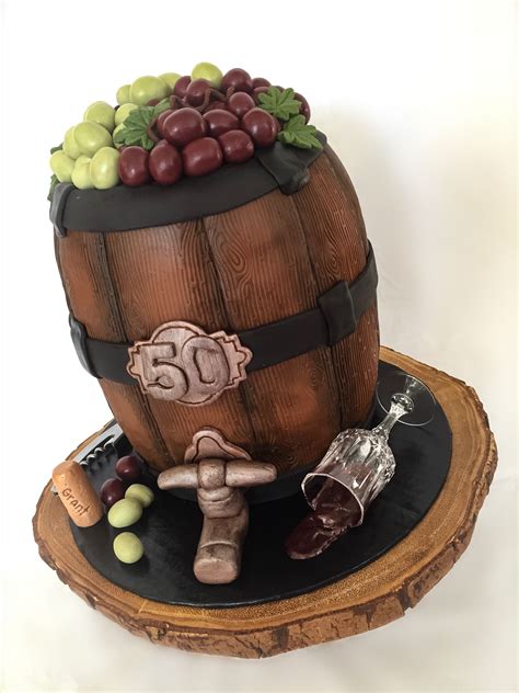 So, each serving is a taller slice of cake not necessarily more servings. Wine barrel cake made for my husband's 50th Birthday ...