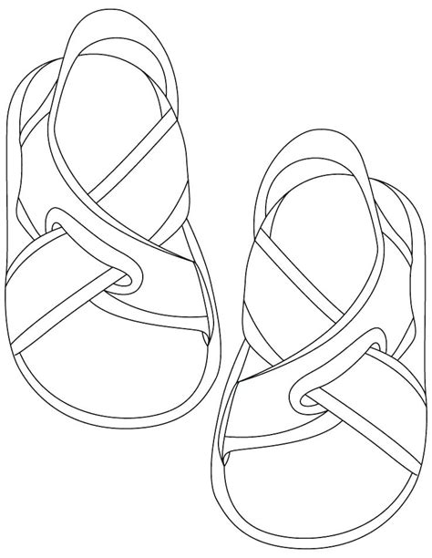 Sandals Coloring Page At Free Printable Colorings