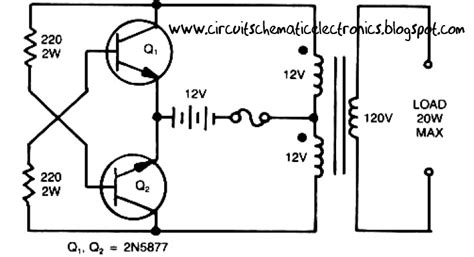 Simple Inverter Circuit From 12 V Up To 120v Elevated Power Amplifier