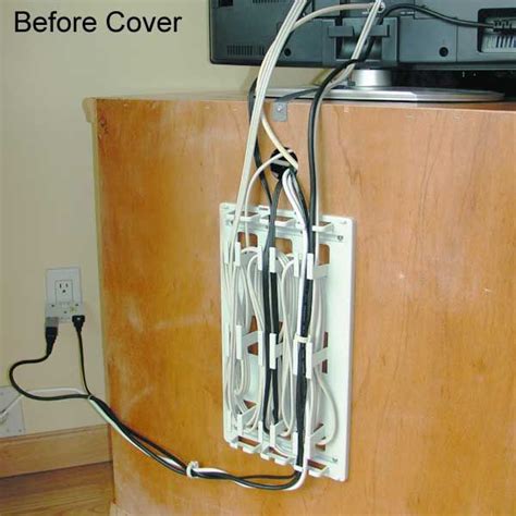 Messy Behind Tv Stand Cables Without Wiremate Cord Organizer Cleaning
