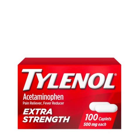 Tylenol Extra Strength Caplets With 500 Mg Acetaminophen 100 Ct Fred