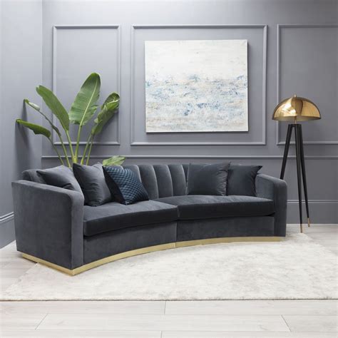 Each designer sofa is available in thousands of luxury fabrics, velvets & leather and all details can be customised. Marco Curved Sofa | Luxury Sofas | Sweetpea & Willow